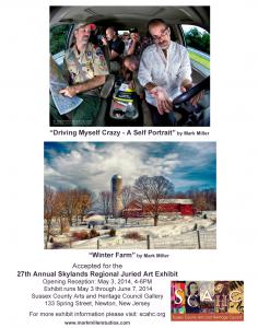 Mark Miller Accepted Into The 27th Annual Skylands Regional Juried Art Exhibit